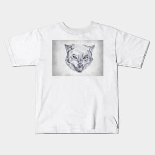 Wolf - Handmade Pencil Drawing Kids T-Shirt
